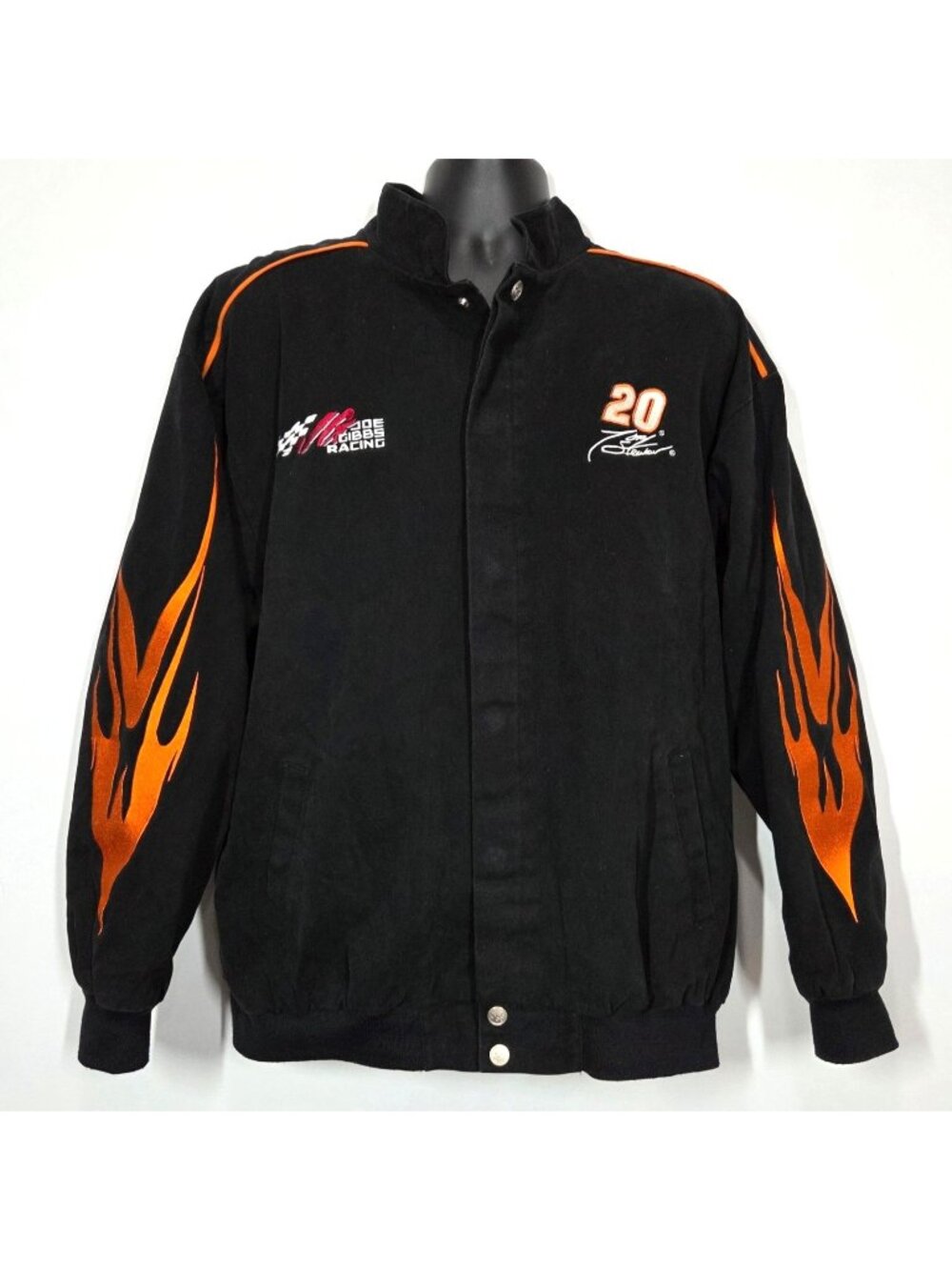 Vintage Chase Authentics Tony Stewart Nascar Jacket Mens XL Home Depot Flames
